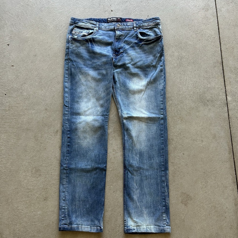 Vintage Y2K Ecko Unltd Jeans Size 36x30 Blue Light Wash Denim Athletic Fit Pants